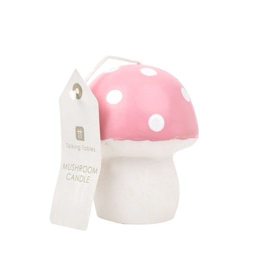 super cute mushroom candle from talking tables