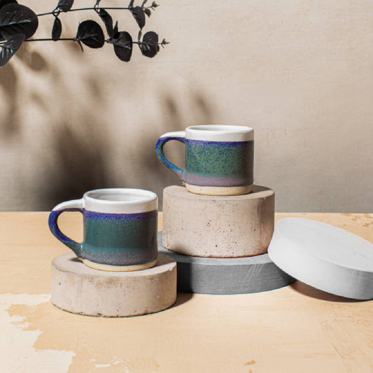 Sass & Bella Marlowe Blue Espresso Mugs - Set of 2