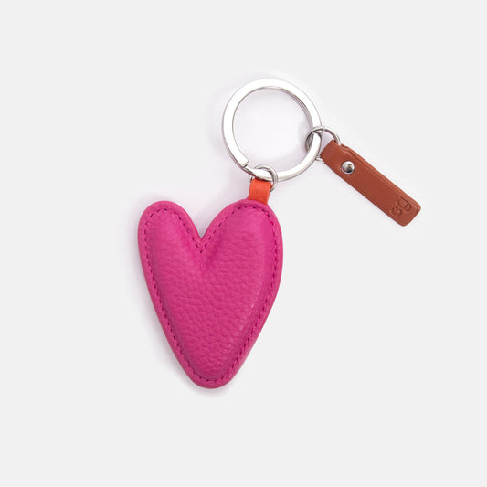 Caroline Gardner Fuchsia Pink Heart Keyring