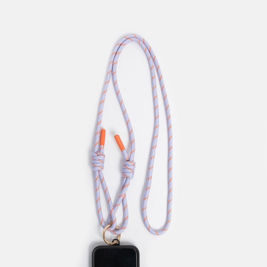 Caroline Gardner Lilac/Orange Cord Crossbody Phone Strap