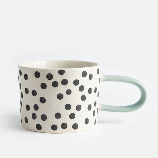 Caroline Gardner Mono Dots Ceramic Mug