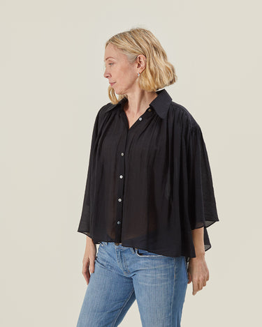 The Chalk loose fit Alice shirt in black