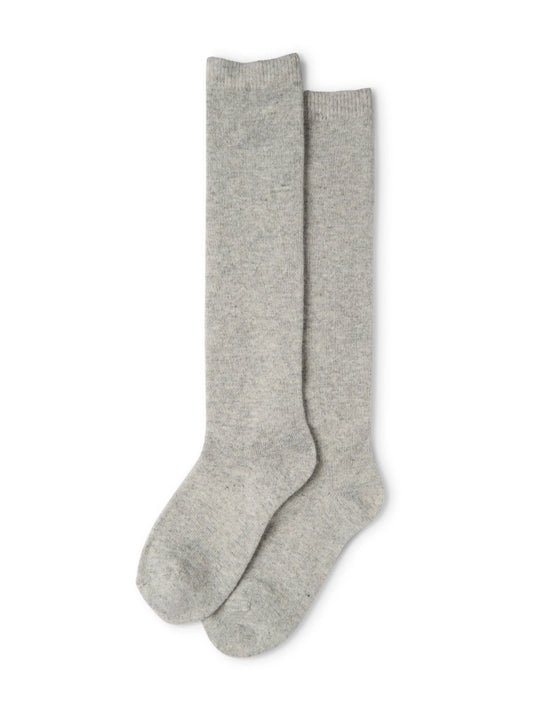 Chalk Cashmere Lounge Socks in Silver