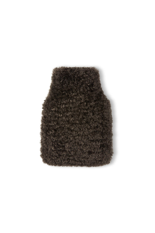 Chalk Teddy Hot Water Bottle in Curly Cocoa