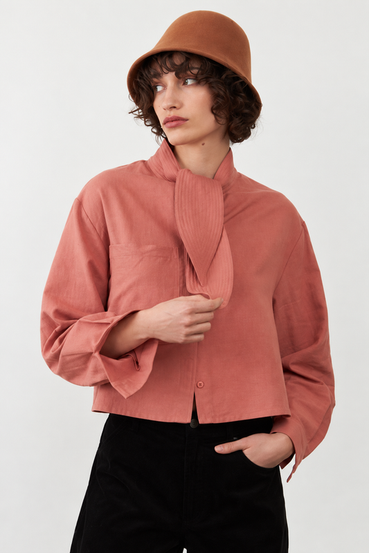 Orfeo Arnold Collar Shirt in Blush