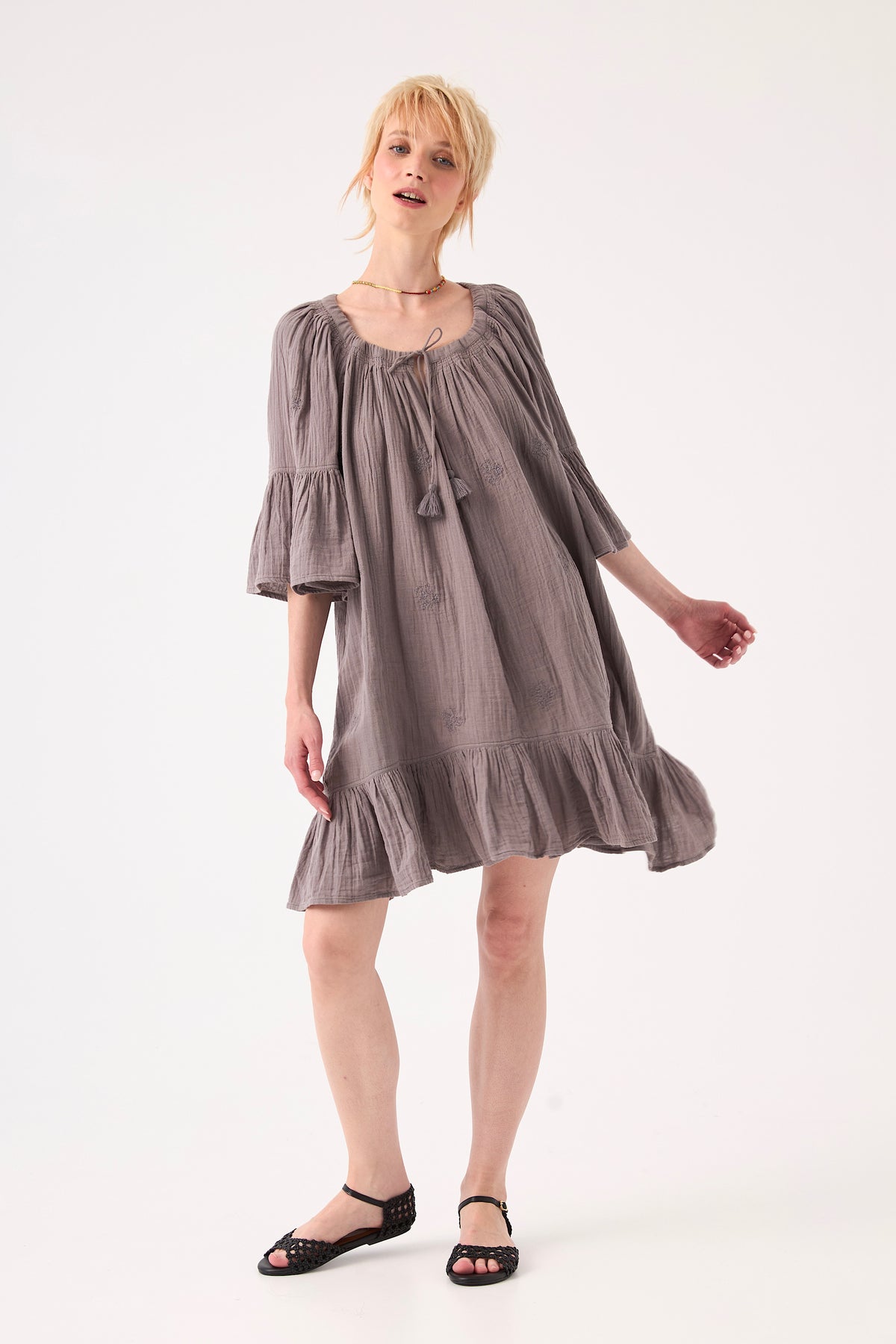 Chico Soleil FAYE DRESS in Grey Stonewear
