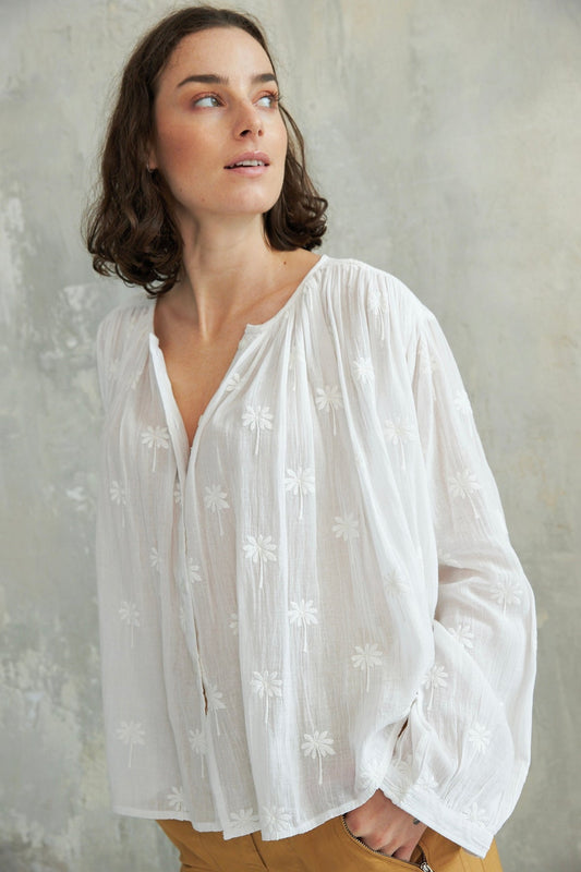 Chico Soleil LOLLA SHIRT in Off White Cotton