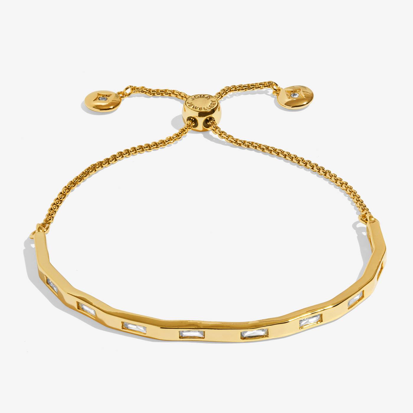 Joma Jewellery Classic Collection Baguette Cubic Zirconia Bangle In Gold Plating