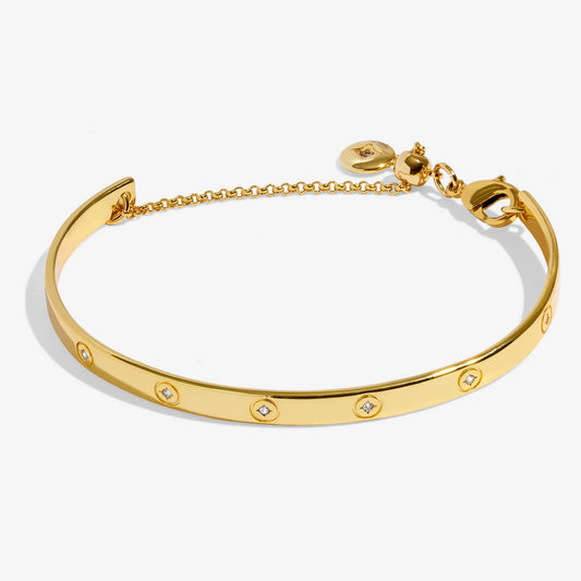 Joma Jewellery Classic Collection Cubic Zirconia Bangle In Gold Plating