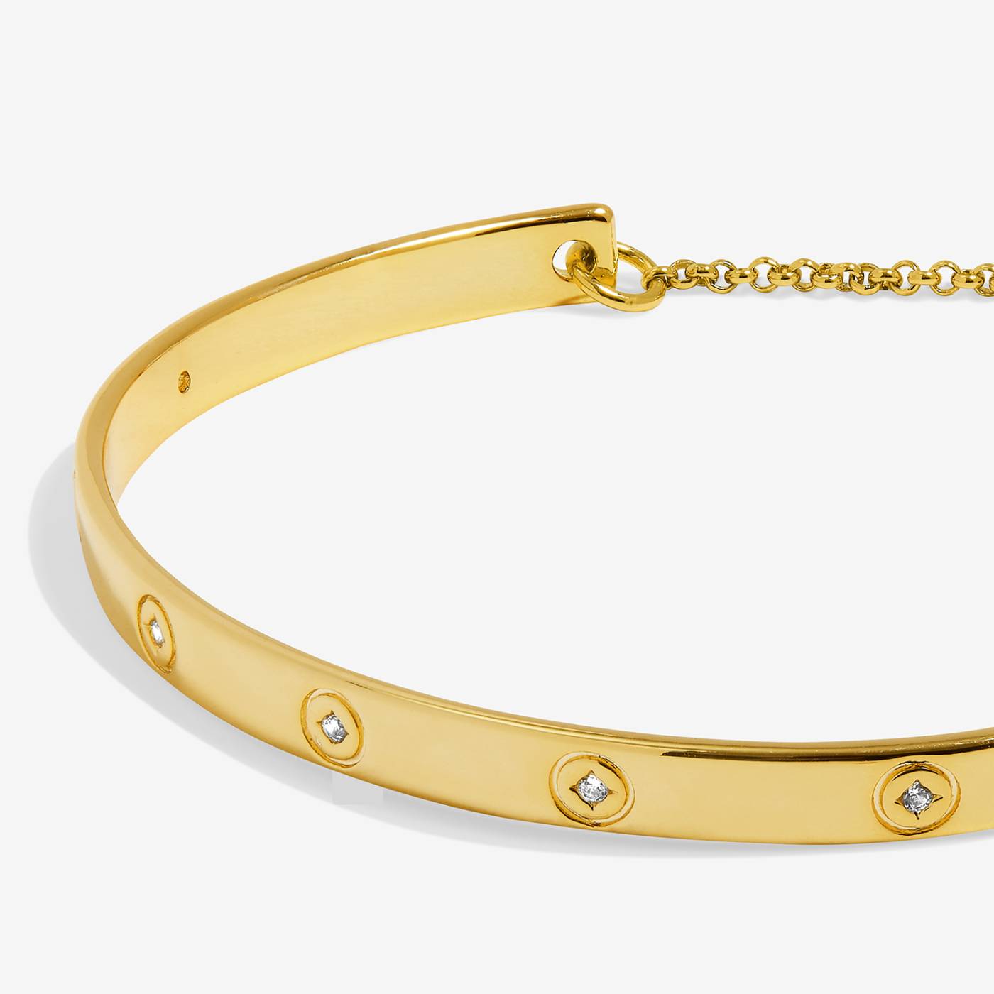 Joma Jewellery Classic Collection Cubic Zirconia Bangle In Gold Plating
