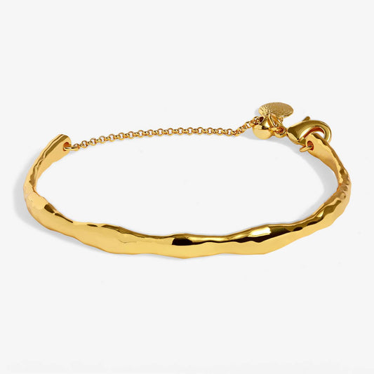 Joma Jewellery Classic Collection Hammered Bangle In Gold Plating 
