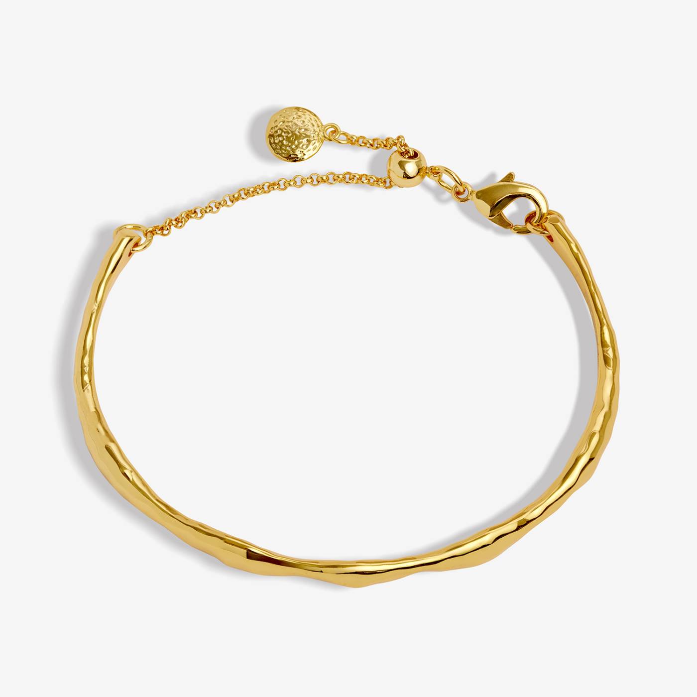 Joma Jewellery Classic Collection Hammered Bangle In Gold Plating