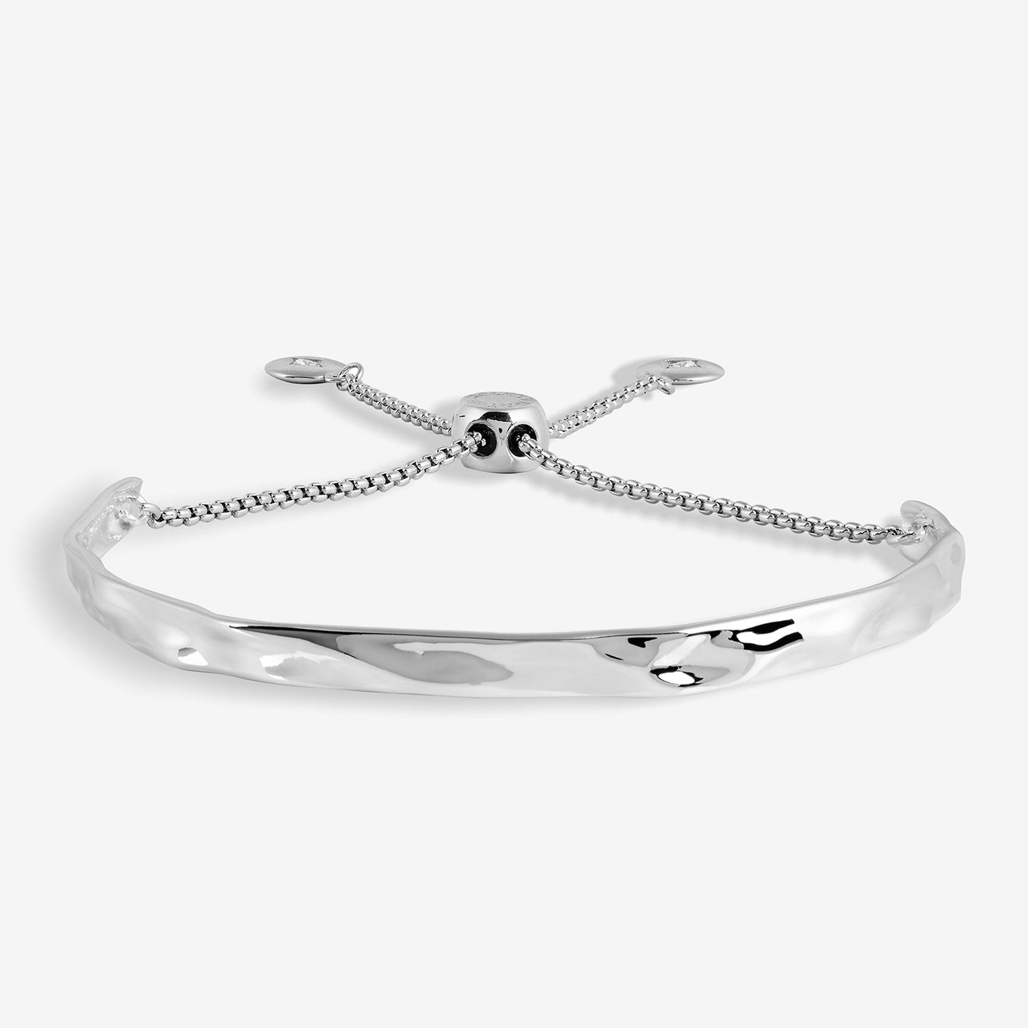 Joma Jewellery Classic Collection Hammered Bangle In Silver Plating