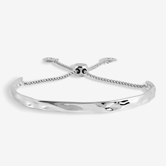 Joma Jewellery Classic Collection Hammered Bangle In Silver Plating