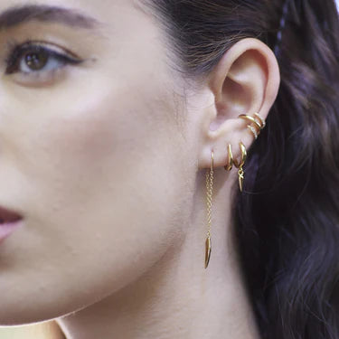 Claw Charm Hoop Earrings by Scream Pretty - Gold