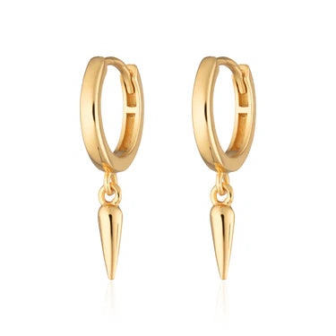 Claw Charm Hoop Earrings by Scream Pretty - Gold