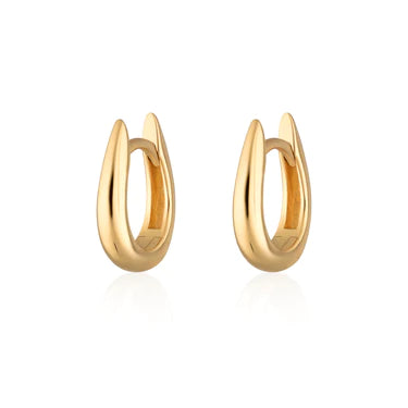 Gold Plated Claw Huggie Earrings