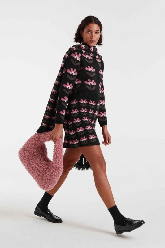 Compania Fantastica Jacquard Cardigan in Babushka