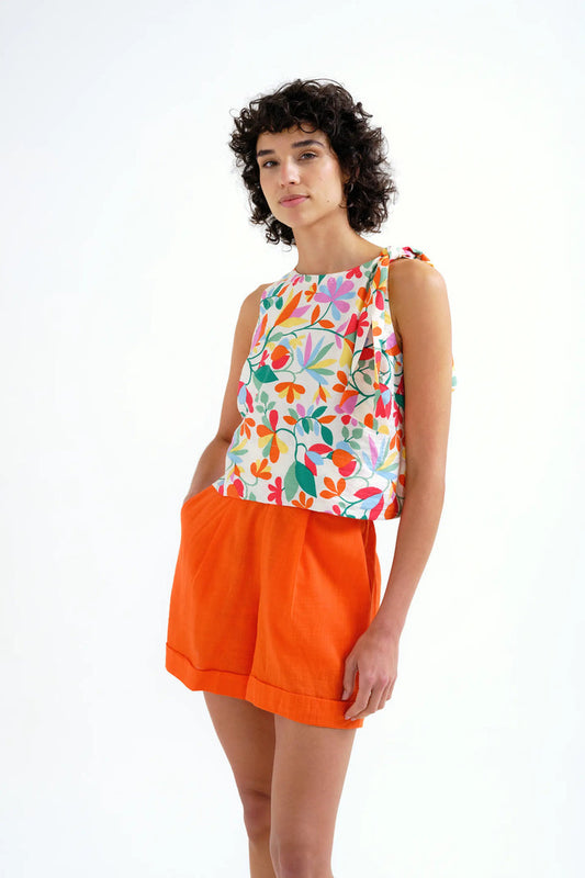 Compania Fantastica Cotton Vest with Lotto Print