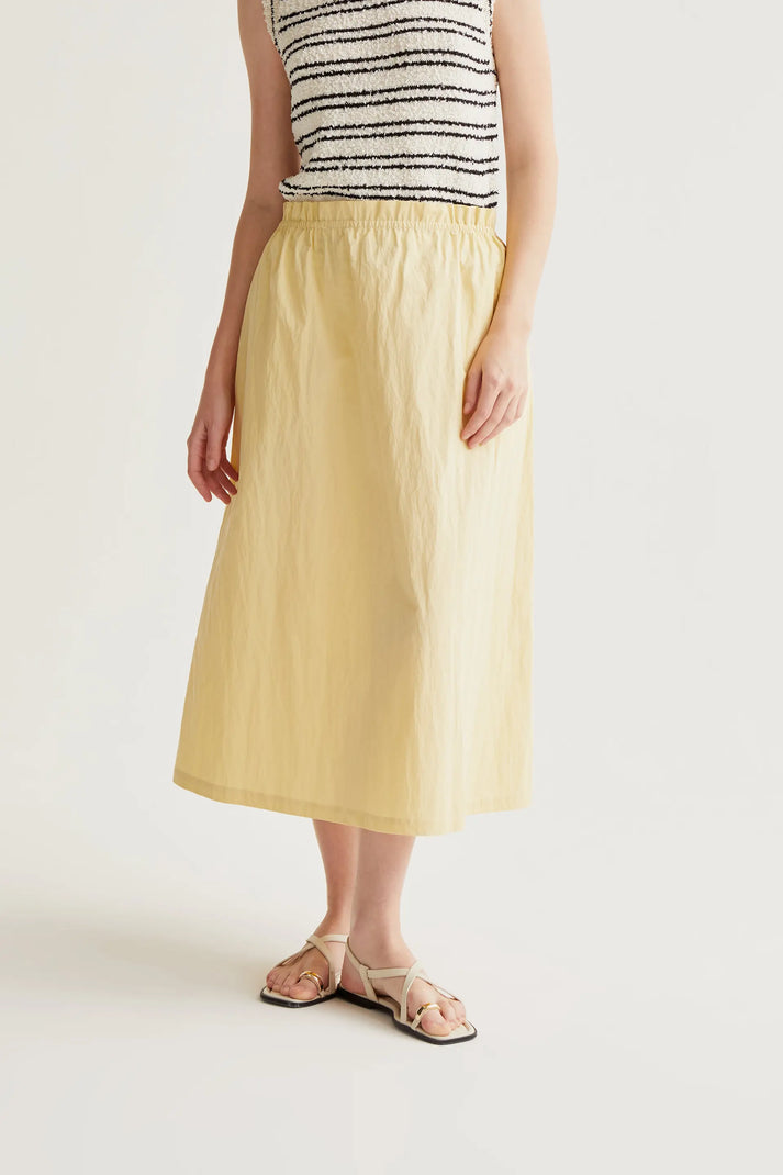 Compania Fantastica Light Yellow Midi Skirt