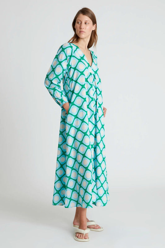 Compania Fantastica Long Dress in a Geometric Print