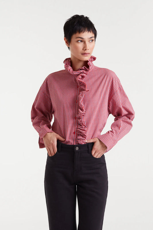 Compania Fantastica Red Gingham Shirt