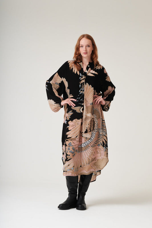One Hundred Stars Crane Black Darcy Dress
