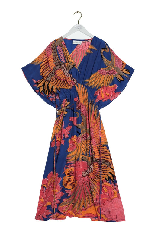 One Hundred Stars Crane Cobalt String Dress
