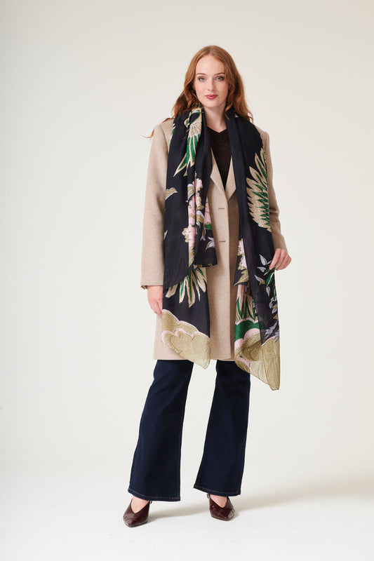 One Hundred Stars Crane Emerald Scarf