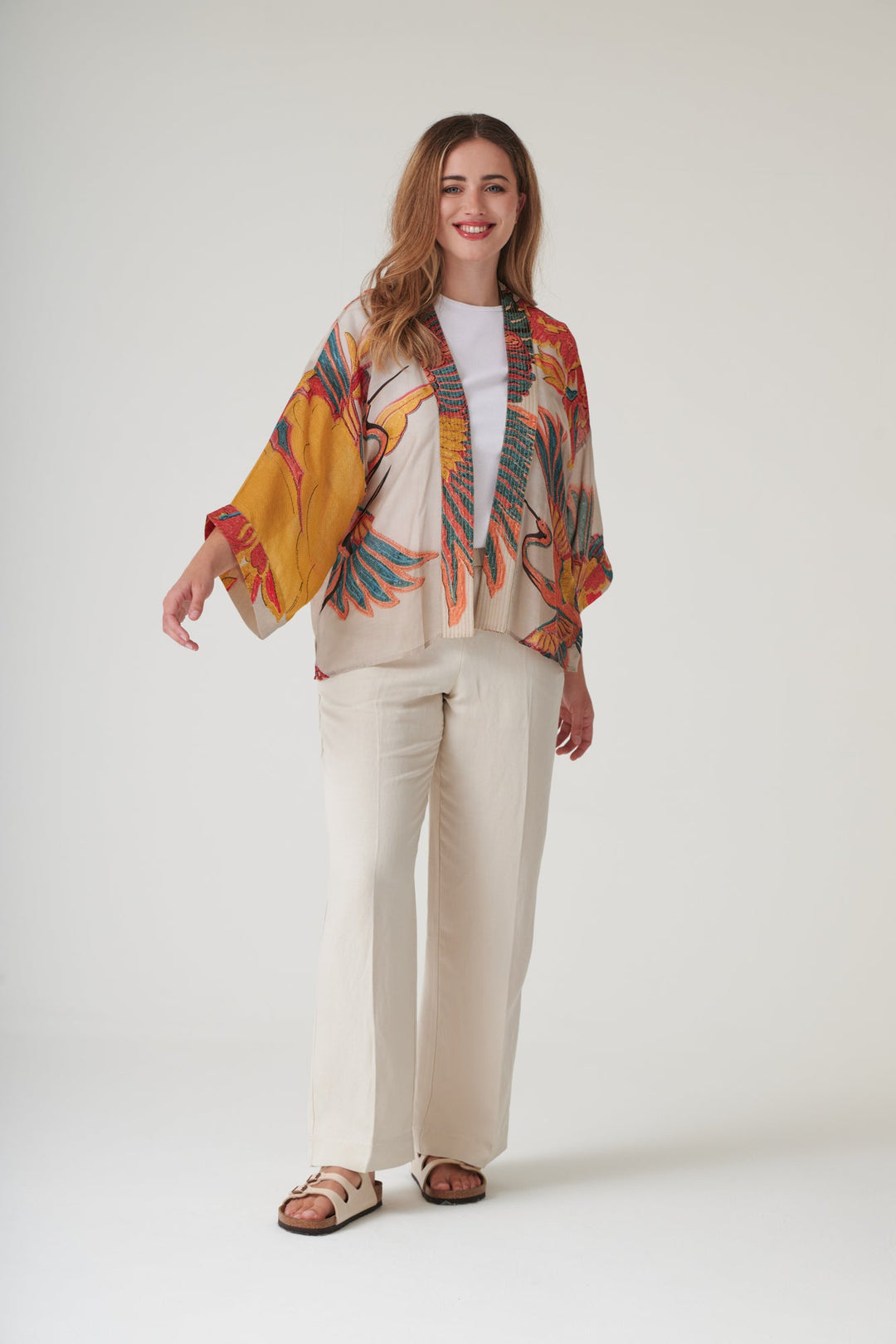 One Hundred Stars Crane Stone Kimono