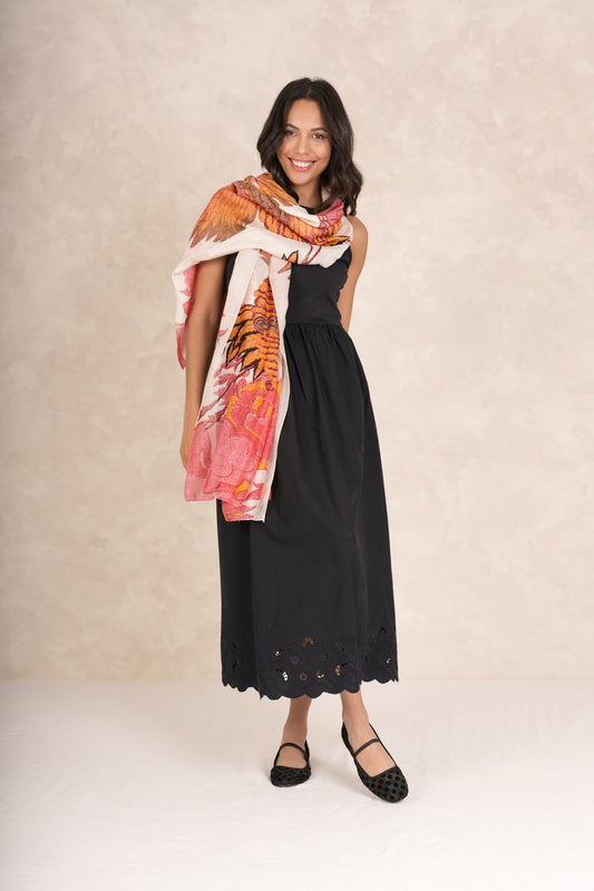 One Hundred Stars Crane Ecru Scarf