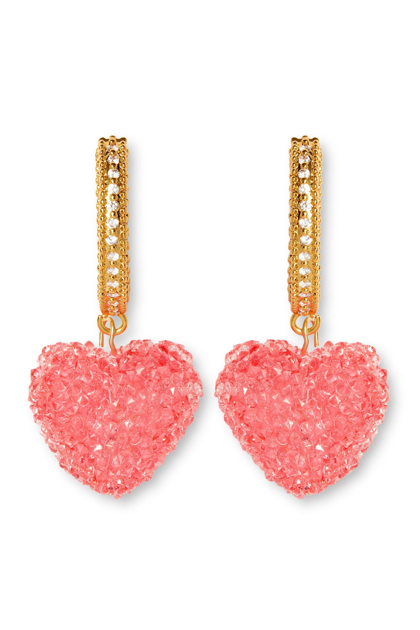 Crystal Haze Jelly Heart Collector Earrings Pave (G)
