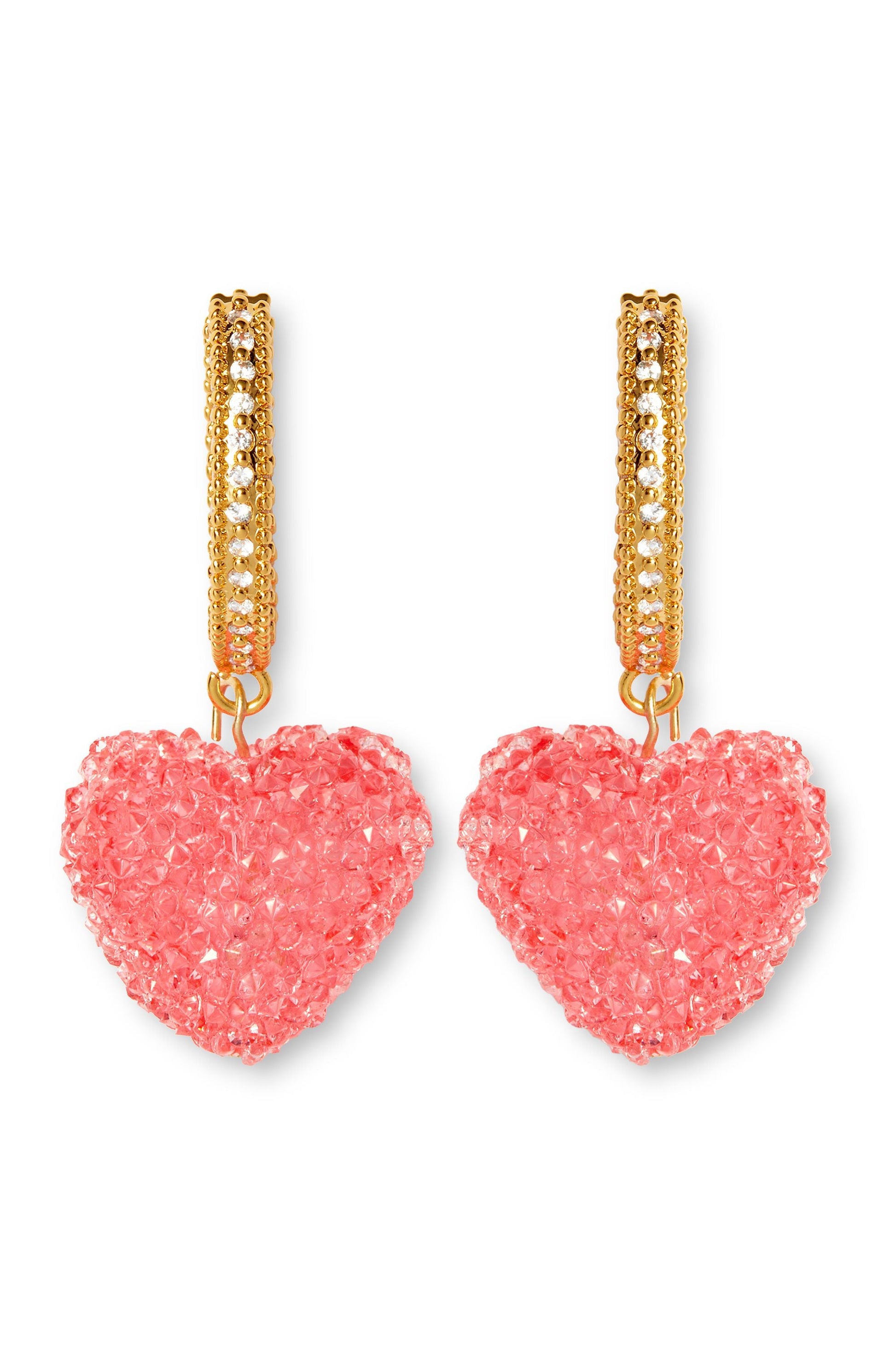 Crystal Haze Jelly Heart Collector Earrings Pave (G)