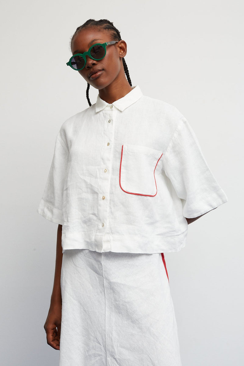 Dr Bloom White Cherry Shirt