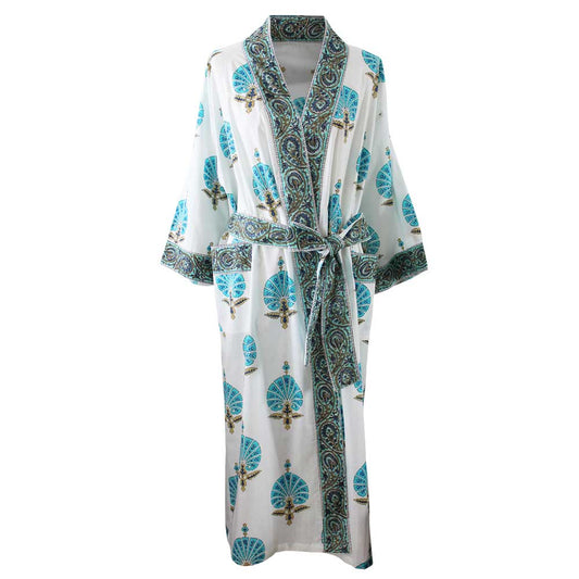 Aqua Shell Dressing Gown