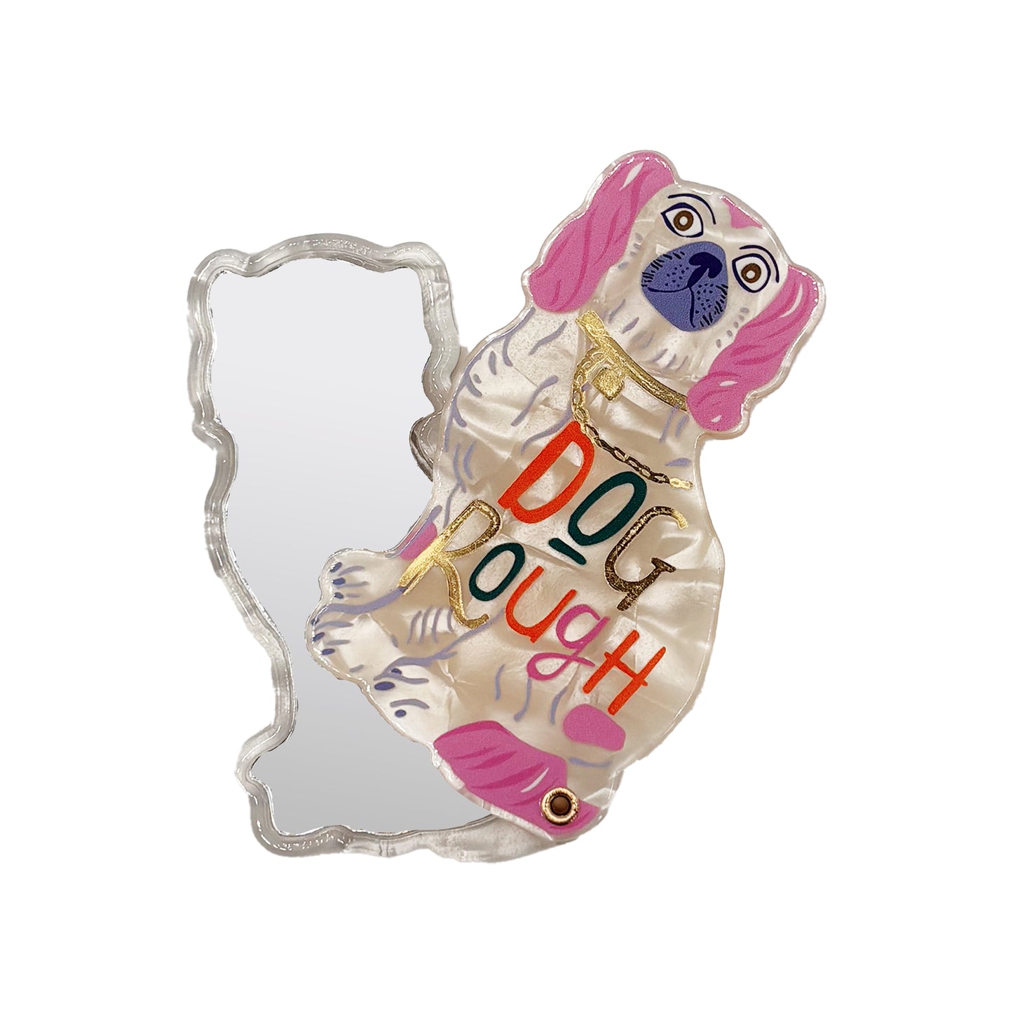 Small Talk Dog House Dog Rough Compact Mirror