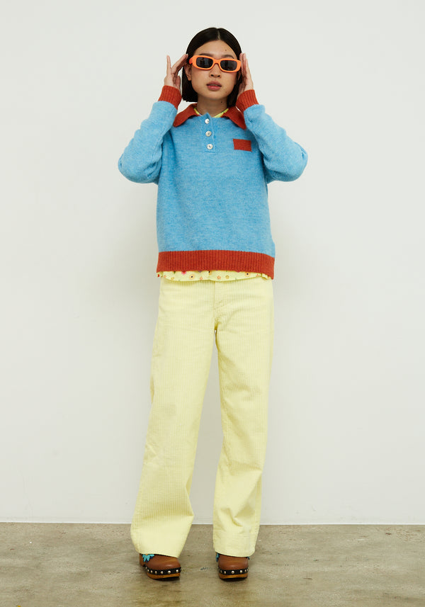 Dr Bloom Jersey Poppy Blue