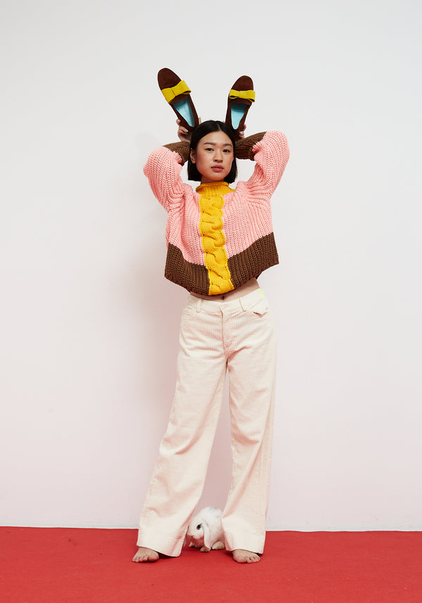 Dr Bloom Ecru Rose Pants