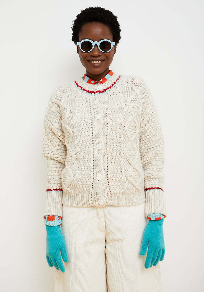 Dr Bloom Ecru Meadow Cardigan