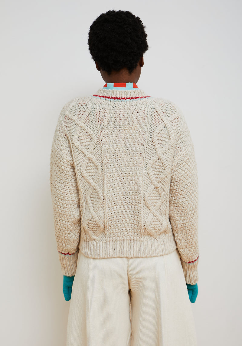Dr Bloom Ecru Meadow Cardigan