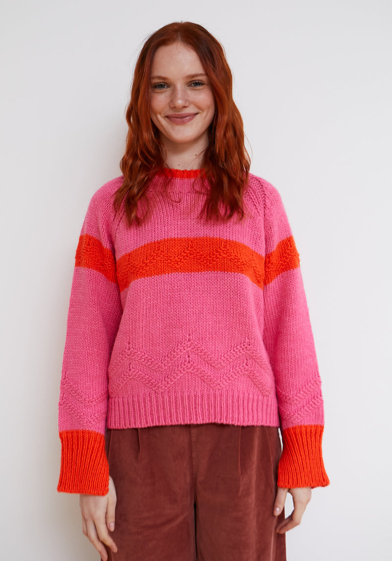 Dr Bloom Pink Candy Sweater