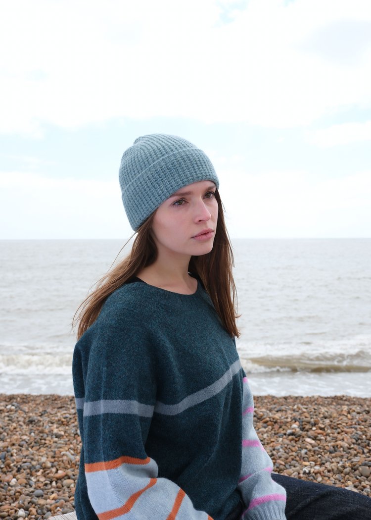 Quinton + Chadwick Beanie Hat in Sea Mist