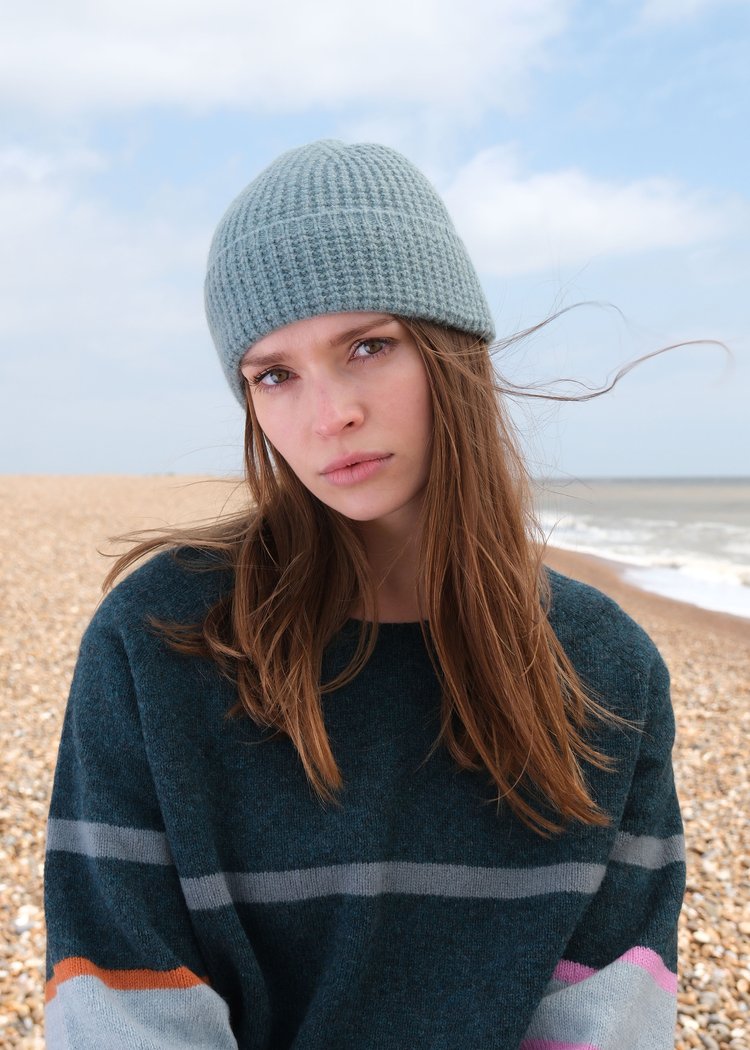 Quinton + Chadwick Beanie Hat in Sea Mist