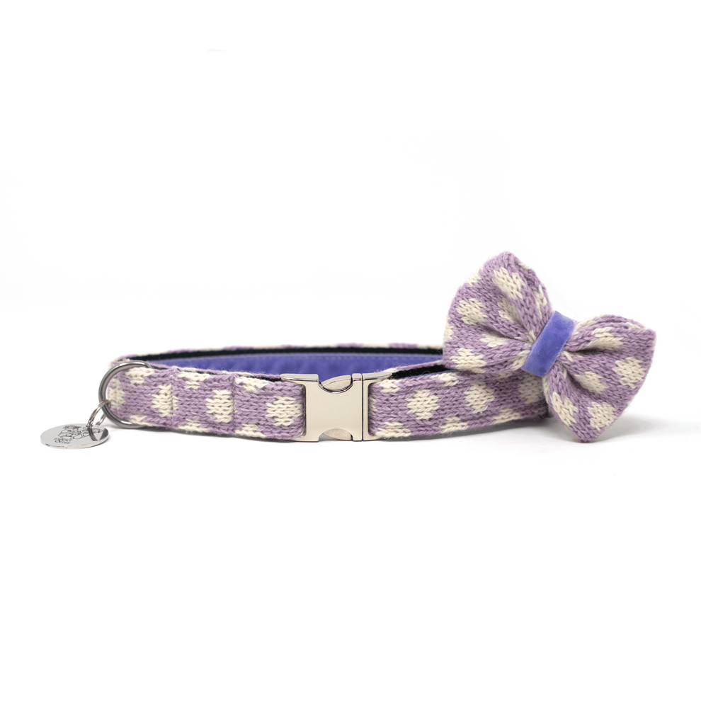 Stocky & Dee Lavender - Polkadot Collection - Luxury Dog Collar