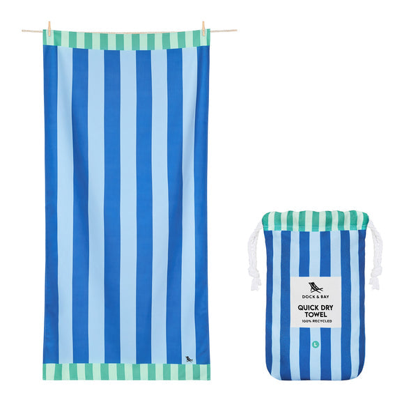 Dock & Bay Quick Dry Towels - Blue Sky - Large  (160x90cm)