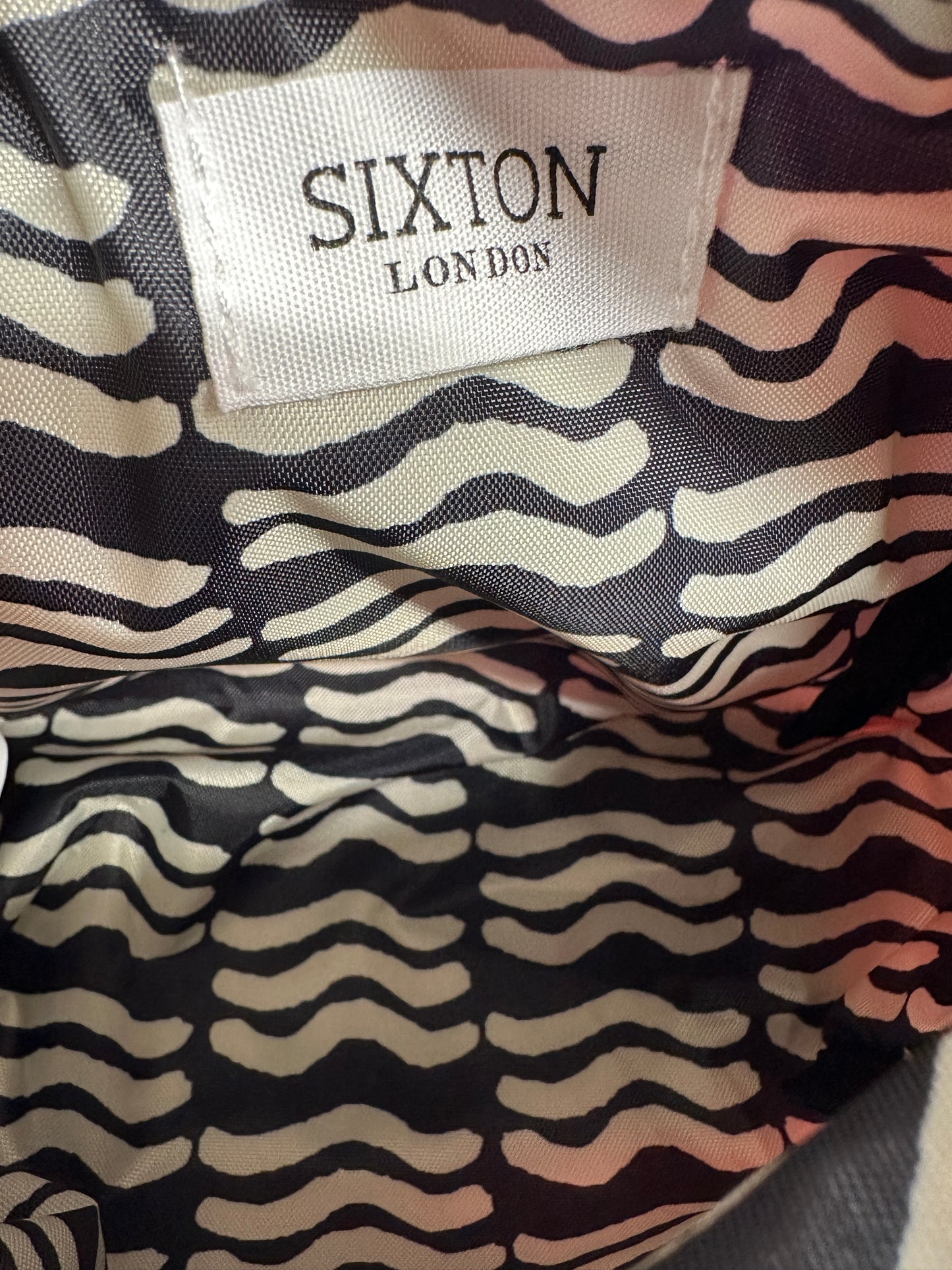 Sixton London Striped Make-up Bag & Bow Brooch - Large