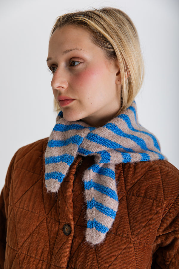 Bonte London Elizabeth Triangle Scarf in Hassar Blue
