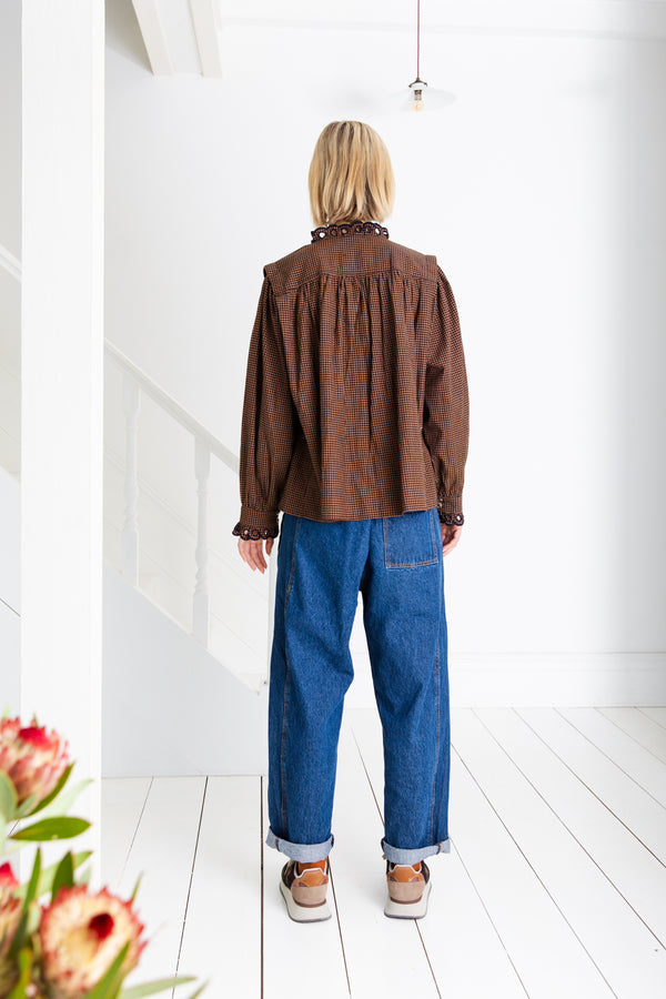 Bonte London Etienne Shirt in Midnight / Tan