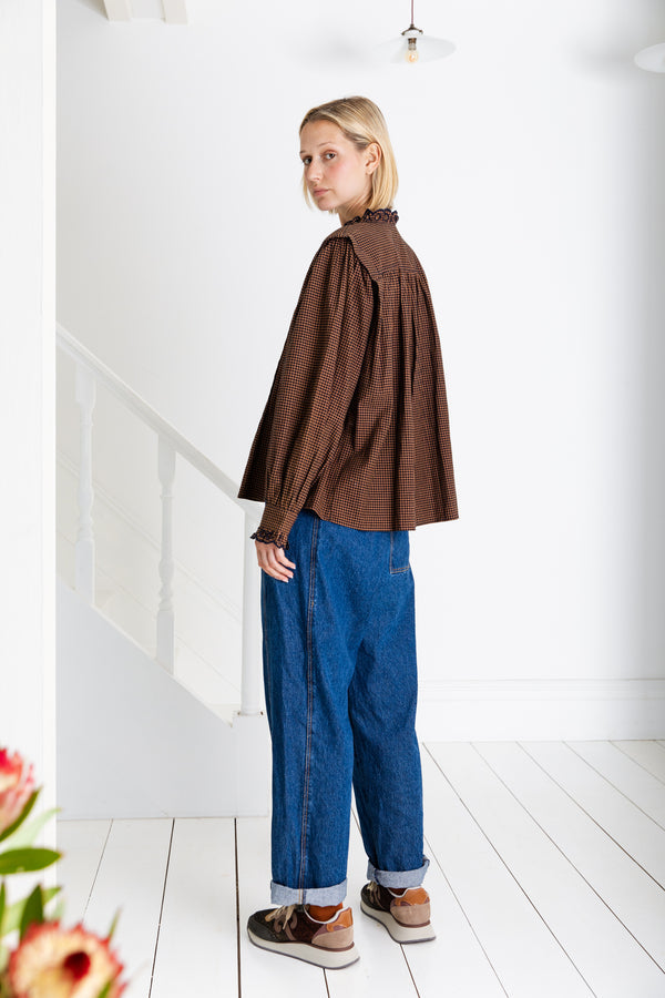 Bonte London Etienne Shirt in Midnight / Tan
