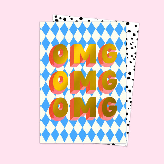 OMG OMG OMG card by Eleanor Bowmer